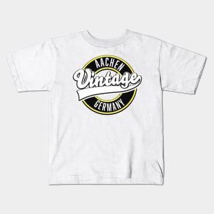 Aachen Germany vintage style logo Kids T-Shirt